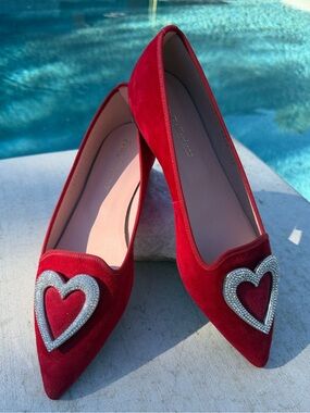 Pretty Ballerinas Ella Red Suede Loafers NWOT
- Size 40